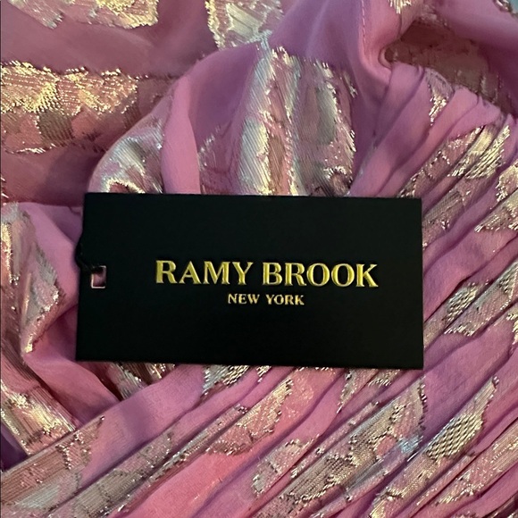 Ramy Brook Reina Dress, silk pink and gold - Picture 12 of 12